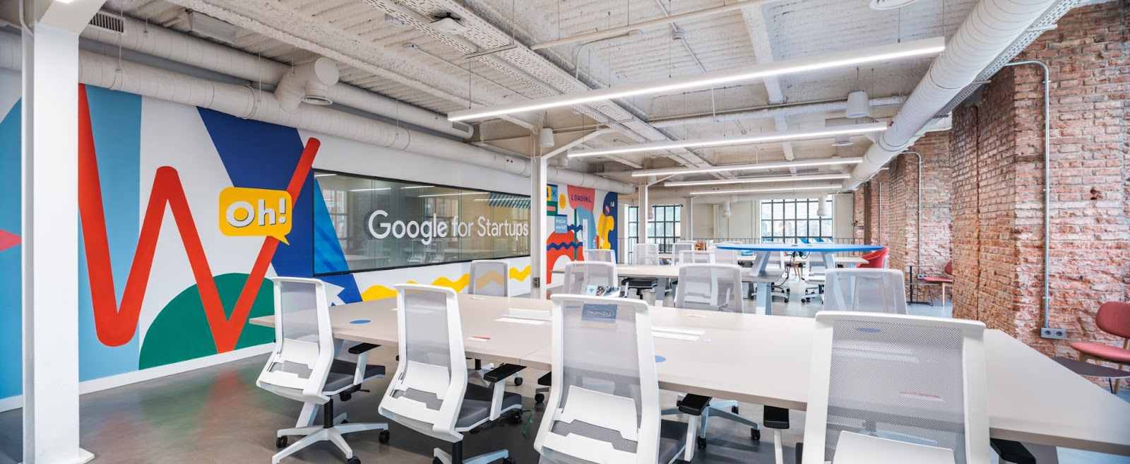 Sala de reunión de oficina de Google for Startups.
