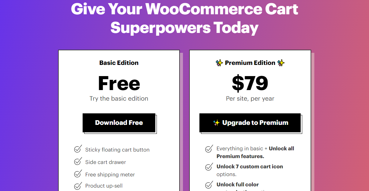 preços do complemento do carrinho caddy woocommerce