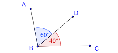 Example of angle addition postulate