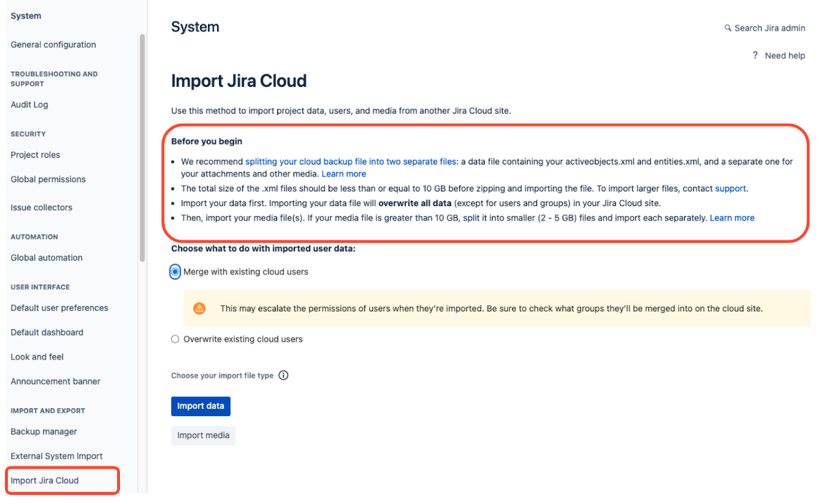 Jira Cloud Database Import