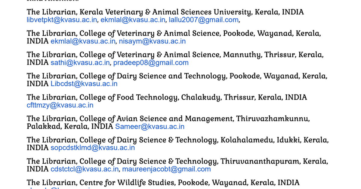 2019 05 16 15 18 Kerala Veterinary and Animal Sciences University and its  Constituent  - Google Drive