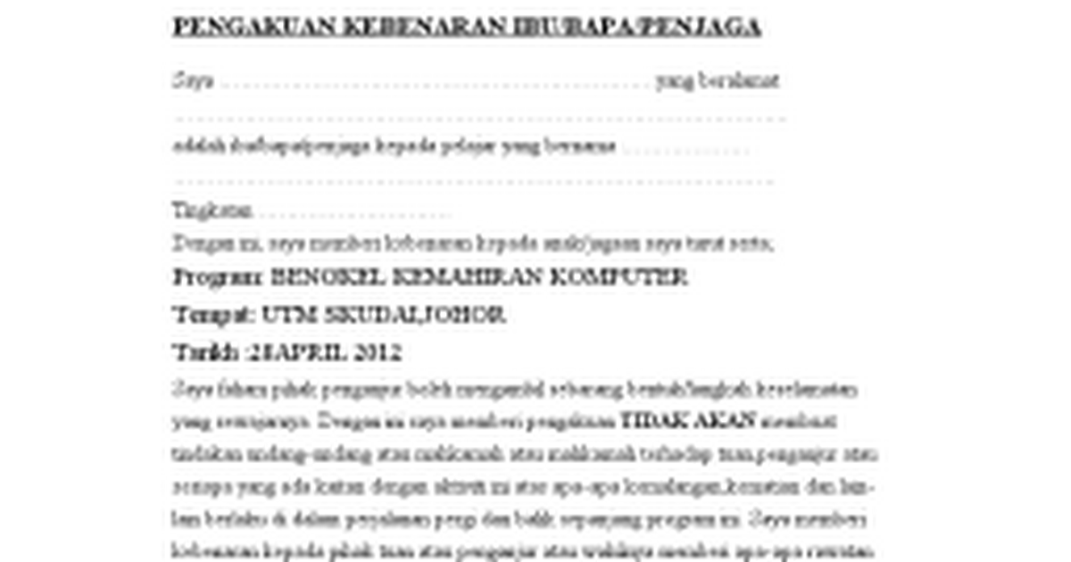 SURAT KEBENARAN IBU BAPA.doc Google Docs