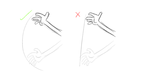 remember to follow the animation principle of arcs when animating 2d characters