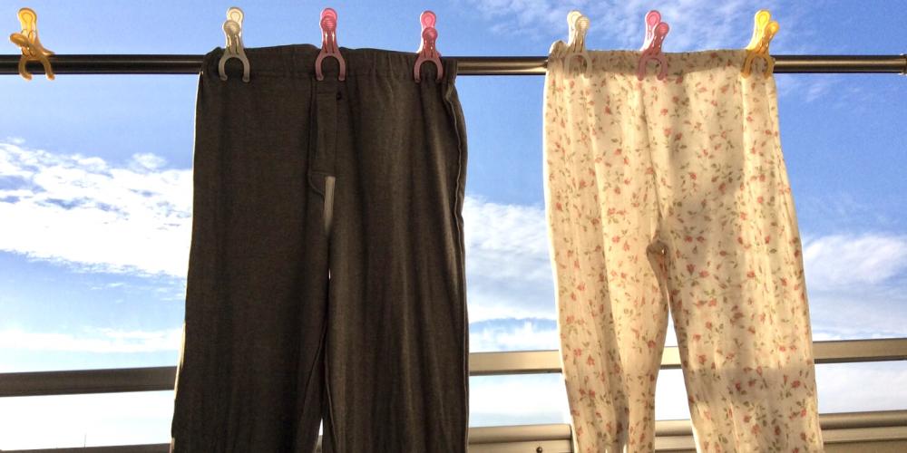 パジャマは洗濯した後の干し方によって着用した時のふわふわ感が違ってきます。