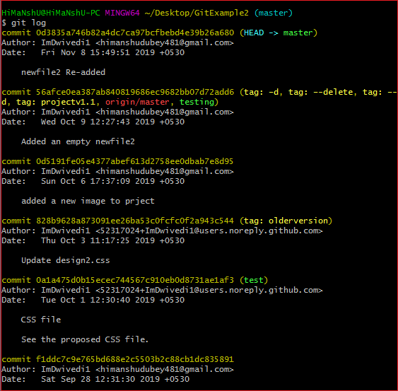 Viewing a Repository’s History