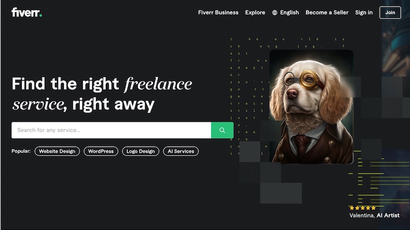 fiverr - find the right freelance service