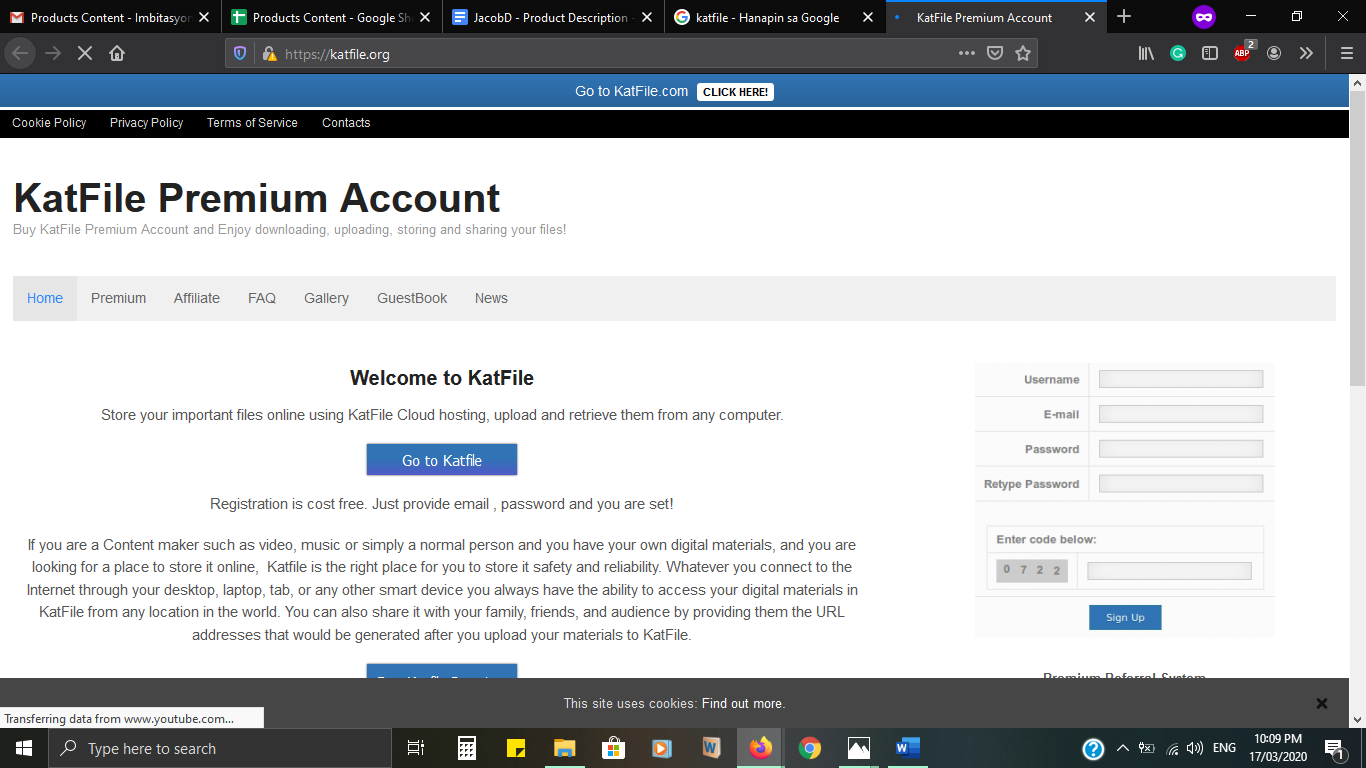 The Katfile File Hosting Service (FHS) Platform