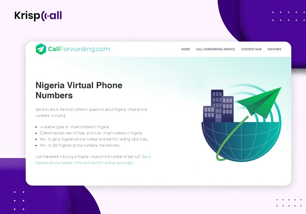 Call forwarding Nigeria number