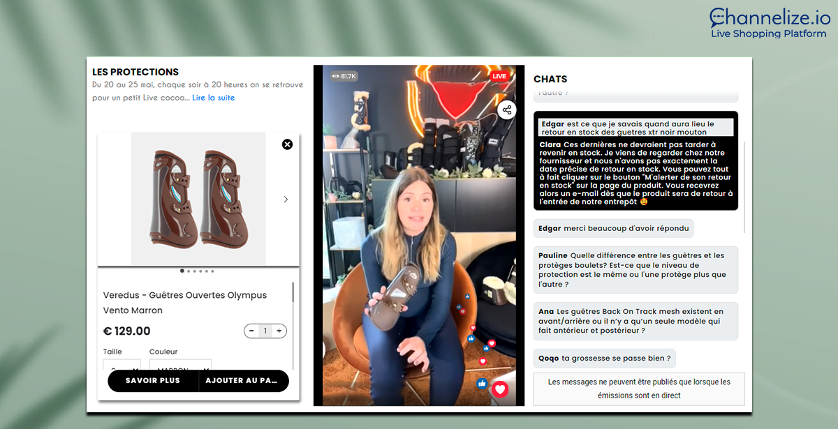 OHLALA is taking advantage Channelize.io Live Streaming Ecommerce Platform