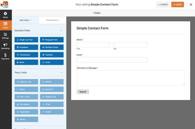 wpforms drag and drop builder