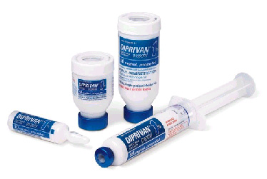 Propofol, as marketed for human use