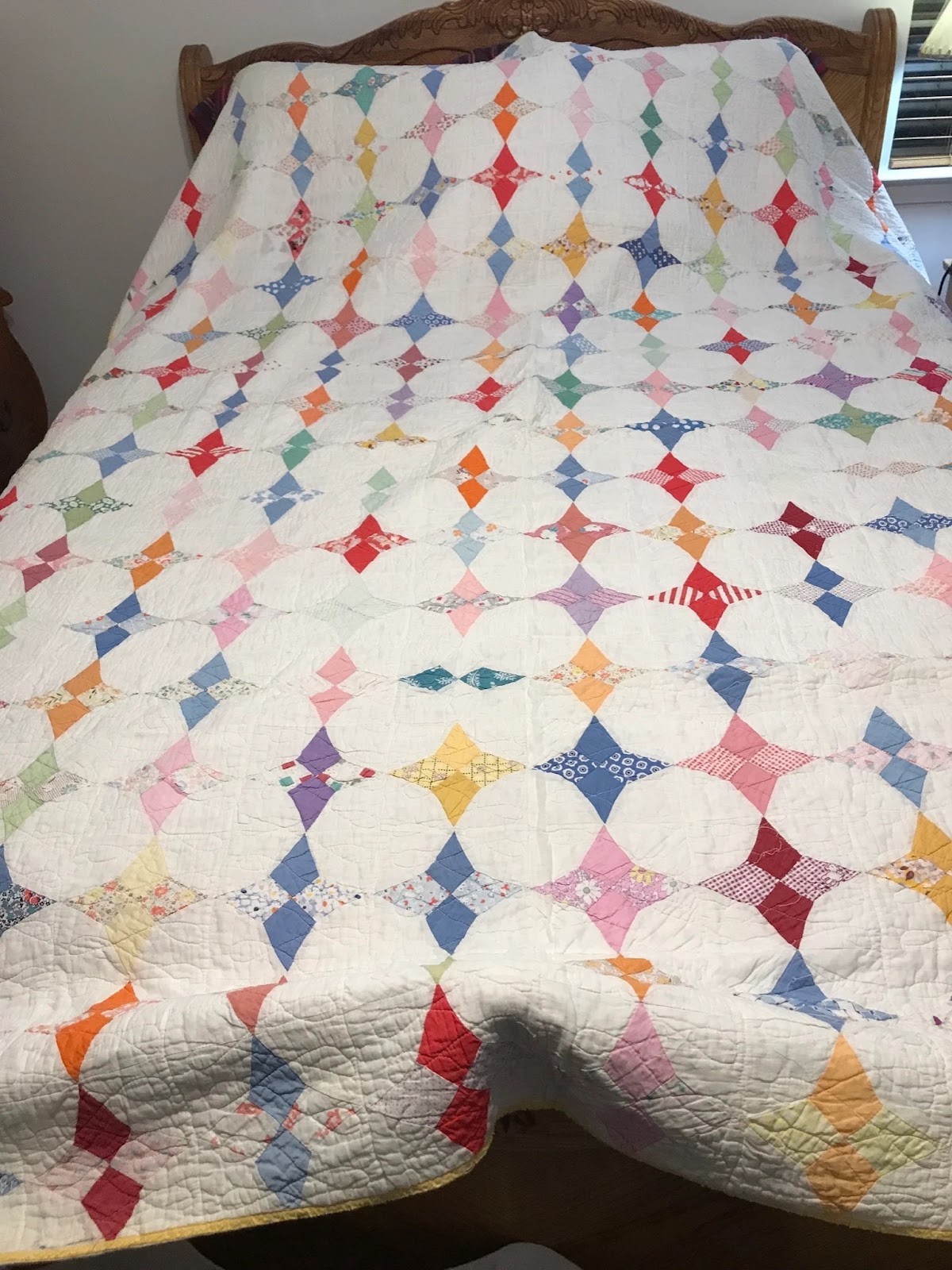 Bright Feed Sack Star vintage quilt patterns