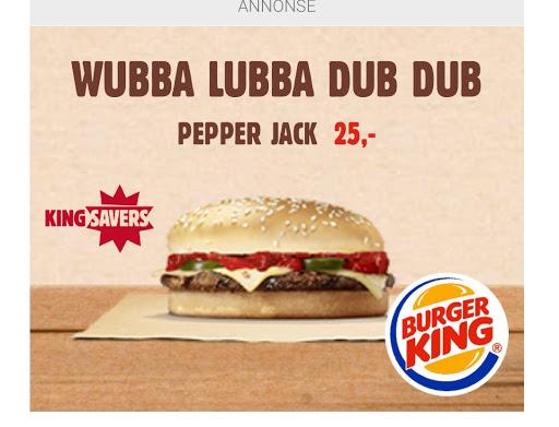 This Norwegian BK ad i just saw : mildlyinteresting