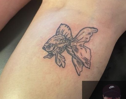 outline fish tattoo