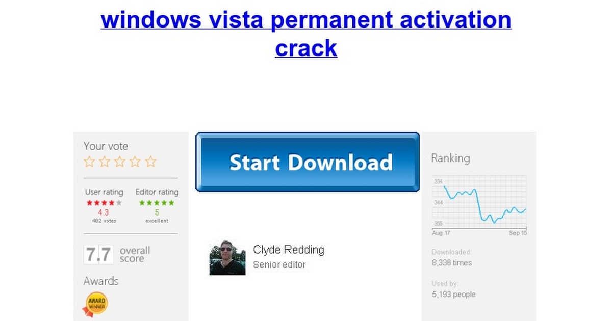 Windows Vista Ranking