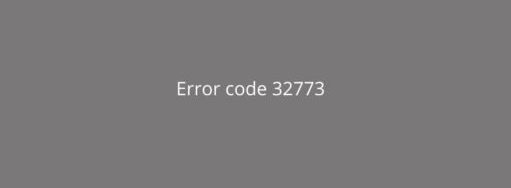 32773 Error Code