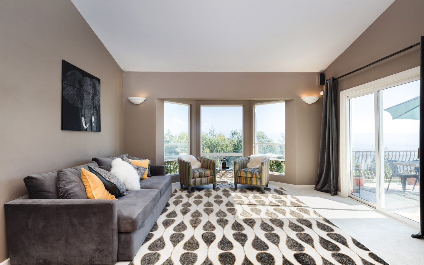 luxury room with large rug