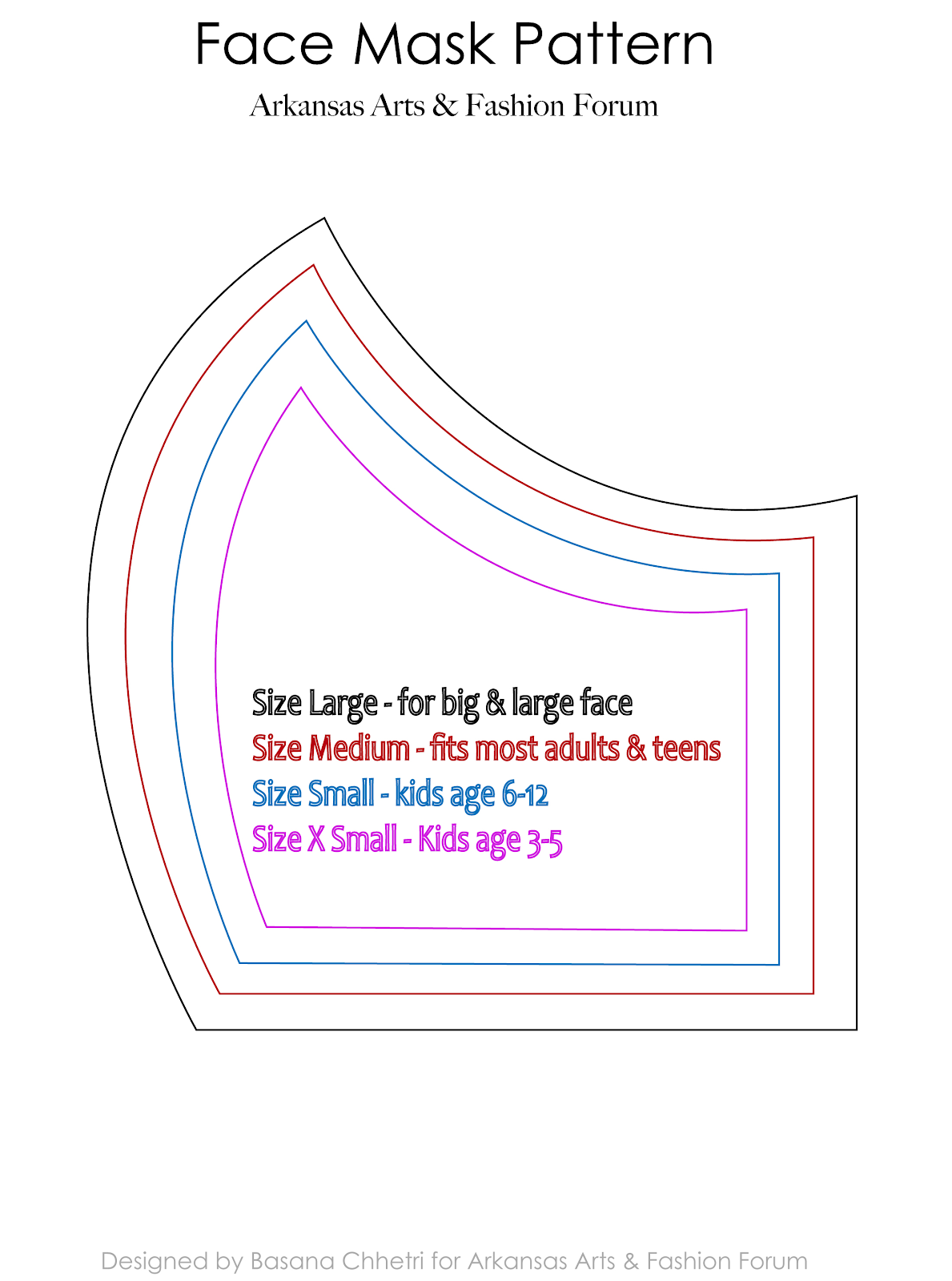 Free Mask Pattern Pdf Face Mask Pattern Sew Much Moore Please Add 1 4 Seam Allowance For