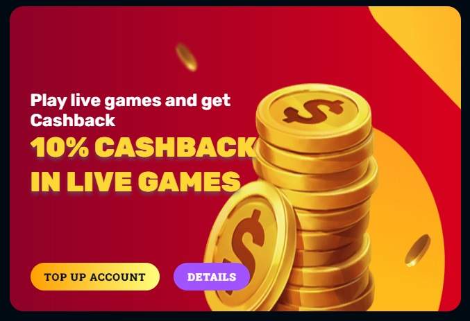 RocketPlay Casino Weekly Cashback on Live Dealer Games