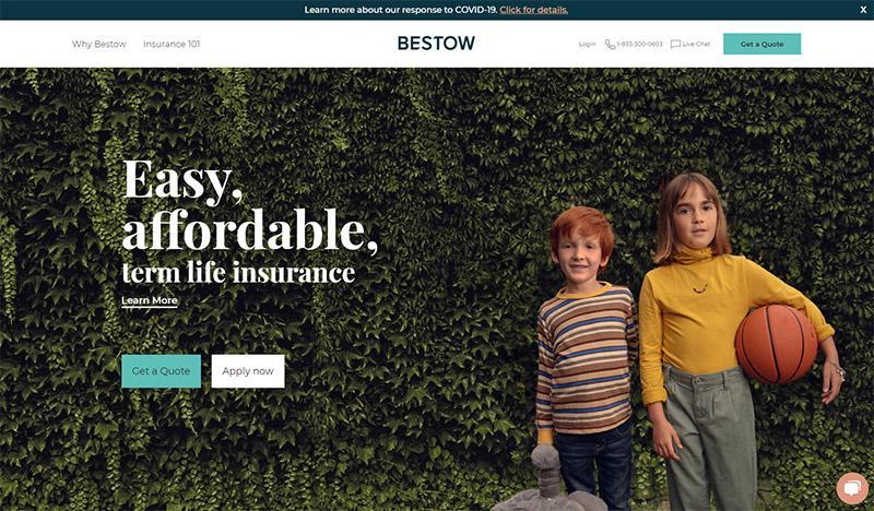 Bestow Homepage