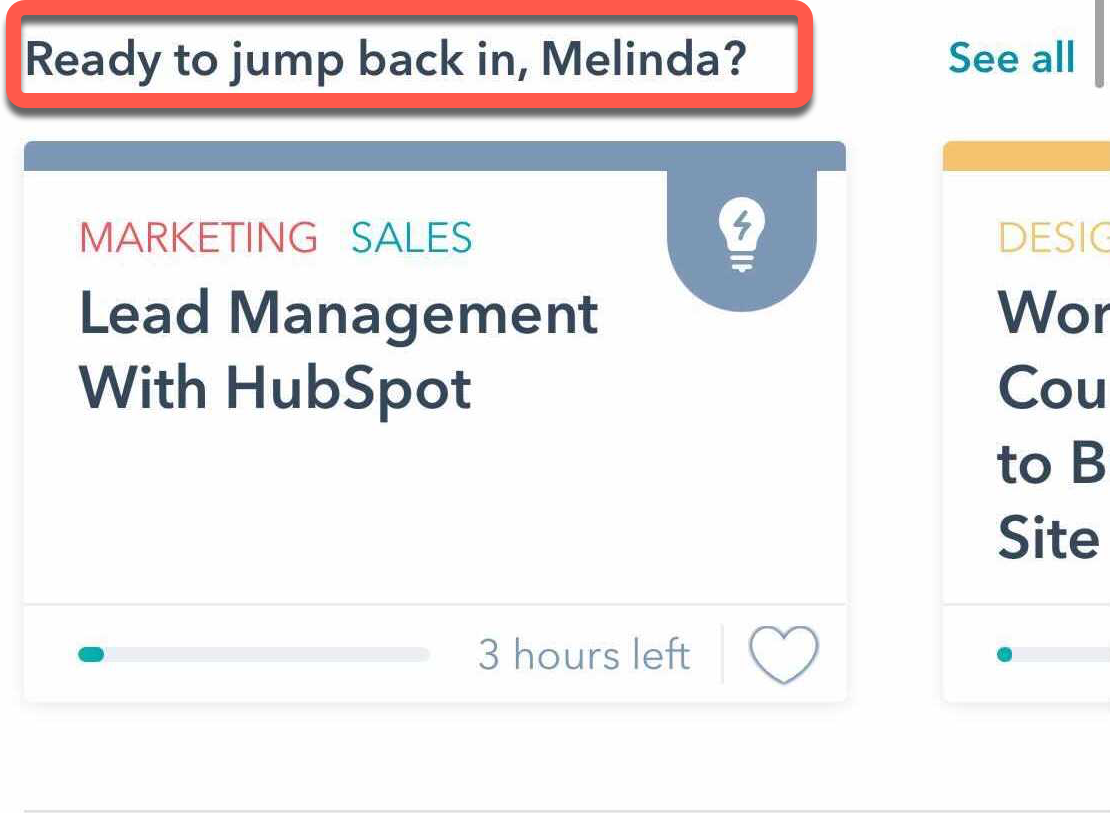 Use HubSpot Academy in the HubSpot mobile app