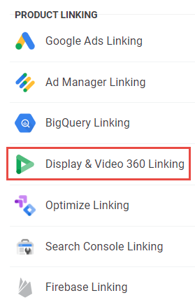 List of Google product linking options