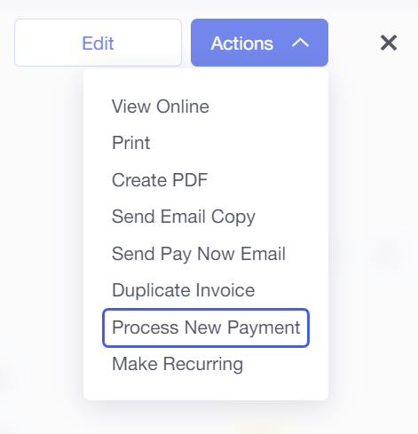 process new payment