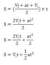 THIRD EQUATION OF MOTIONSuppose a body is moving with initial velocity vi, and after a certain time t its velocity becomes vf, then the distance covered by it is given by