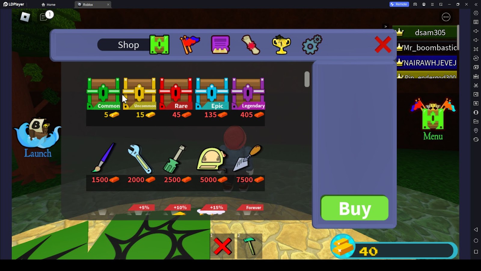 Shop to Purchase Items You Need 