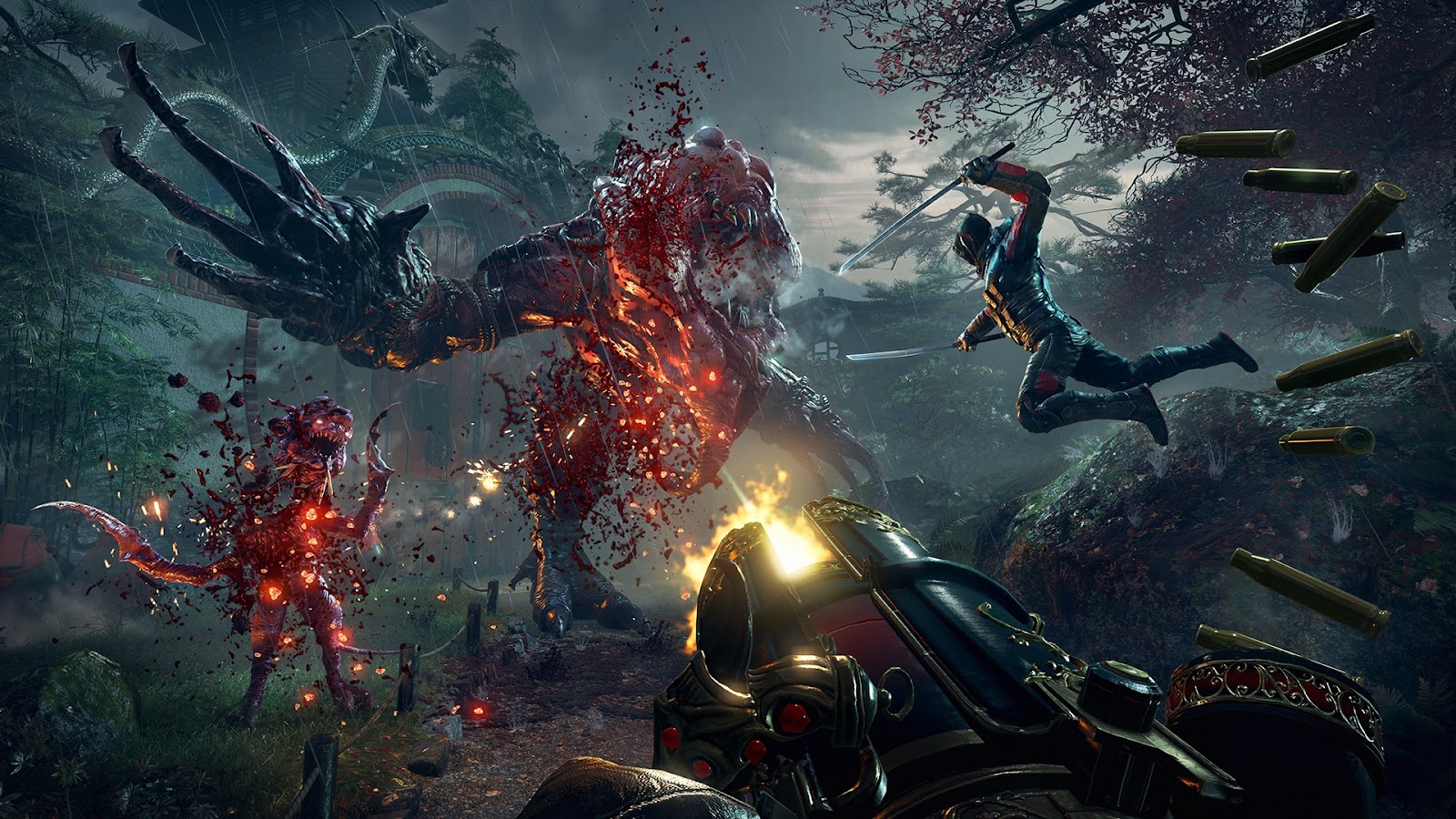  Shadow Warrior 3 and DOOM are first-person shooter games
