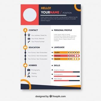 Colorful resume template