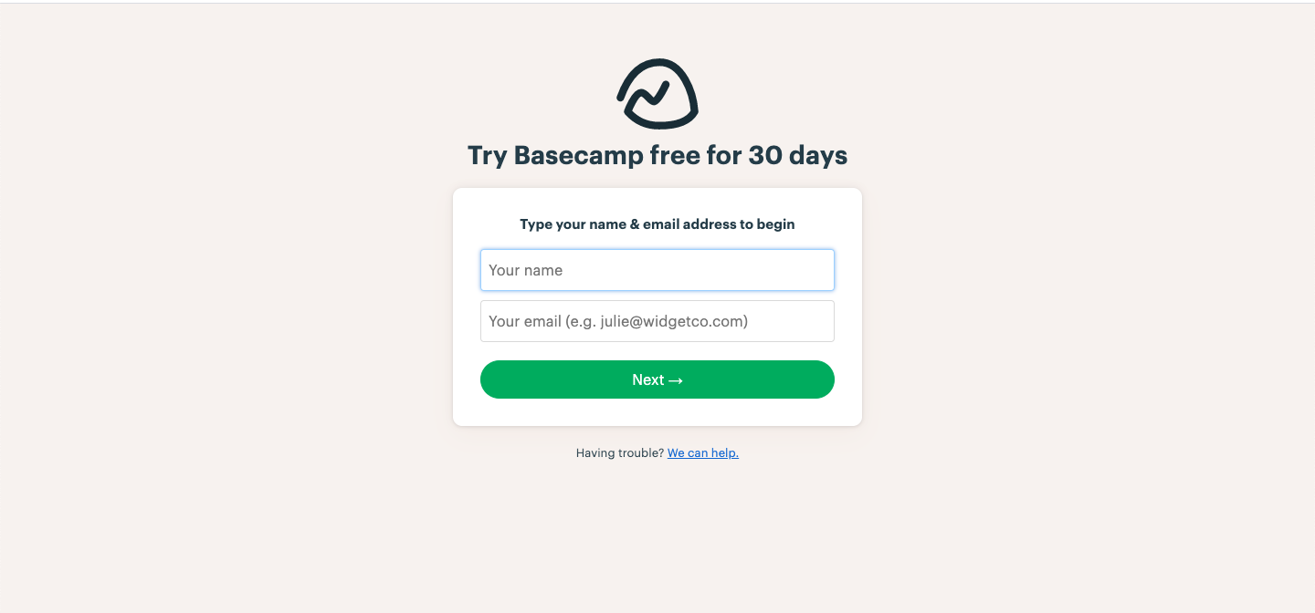 Basecamp  login
