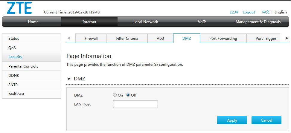 Configuración router Adsl ZTE H267N