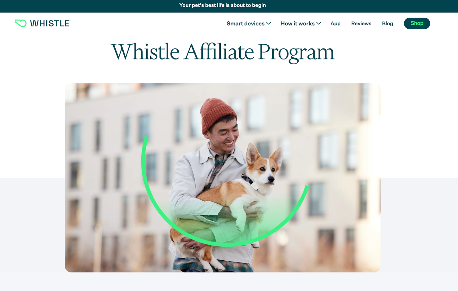 Whistle's pet affiliate program