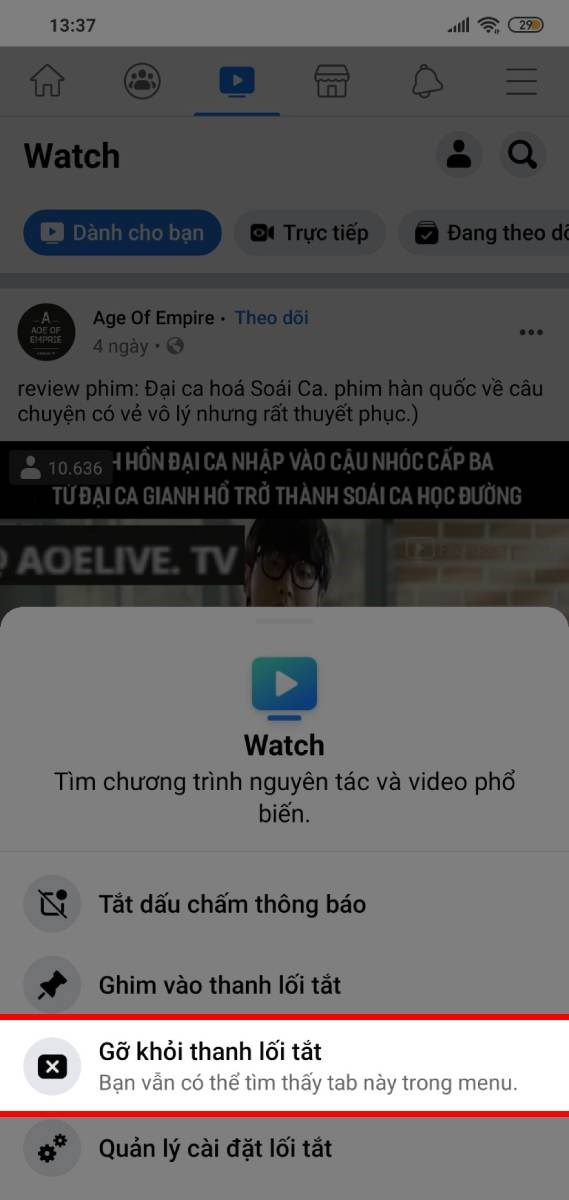 hướng dẫn sử dụng watch trên facebook