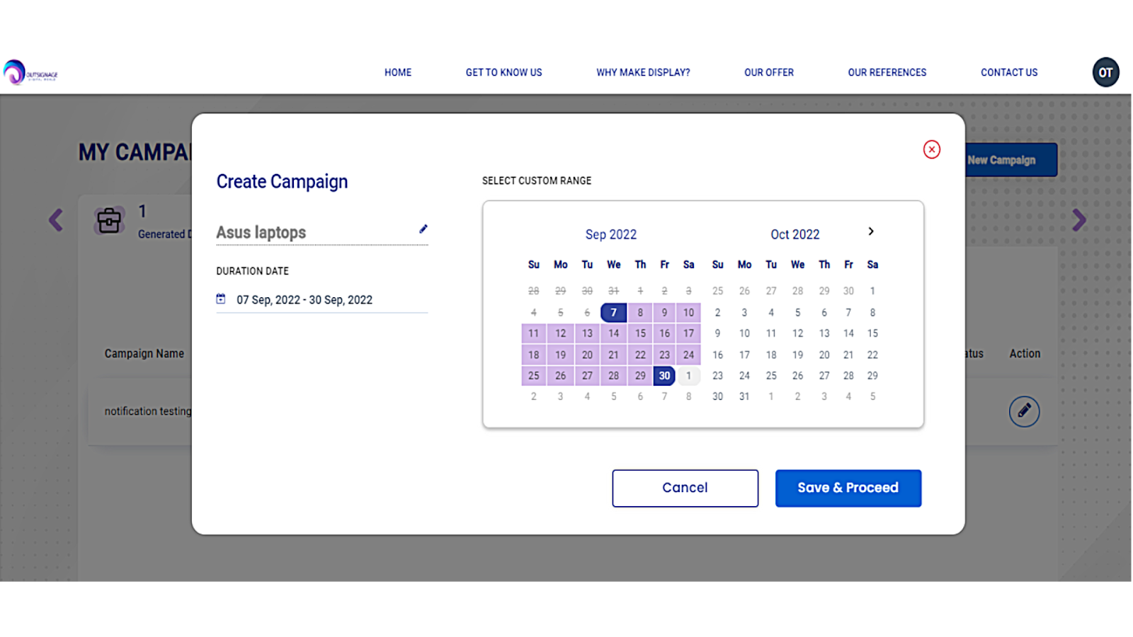 Membuat campaign di portal layanan mandiri