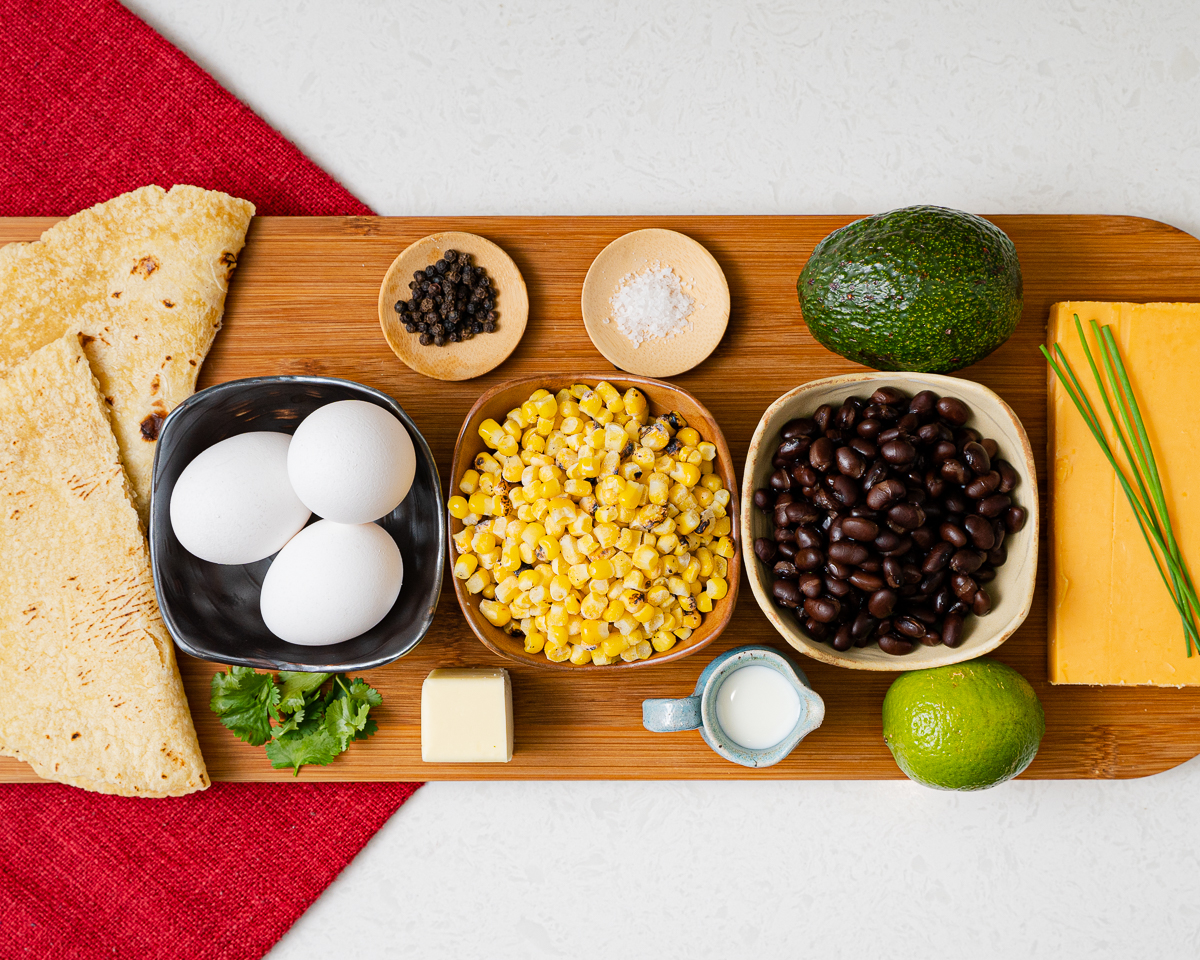 ingredients to make gluten free breakfast burritos