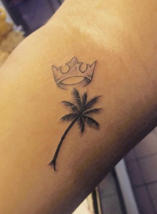 Crown Palm Tree Tattoo