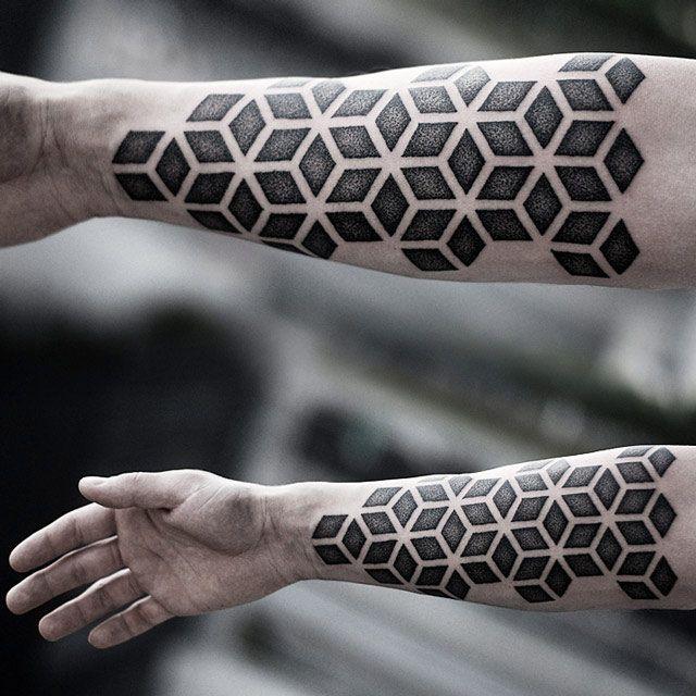 Tattoo by Kamil Czapiga | Post 12298 | Geometric tattoo, Hexagon tattoo, Pattern  tattoo