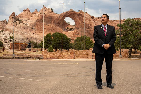 Jonathan Nez, the president of Navajo Nation, is hoping for federal support to improve access to water and electricity for Native Americans, among other infrastructure improvements.