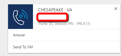 Call Notification Mitel Extension