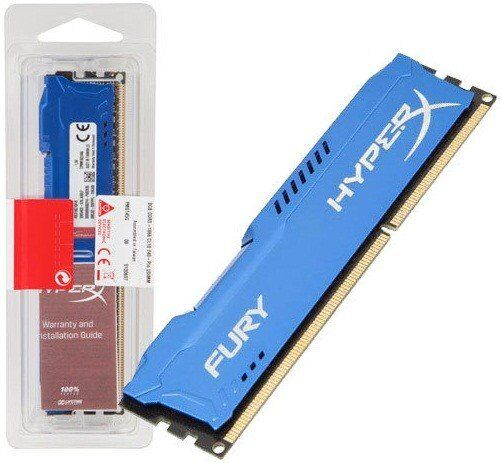 Память для ПК Kingston HyperX OC KIT DDR3 2x8Gb 1866Mhz CL10 Fury Blue (HX318C10FK2/16)