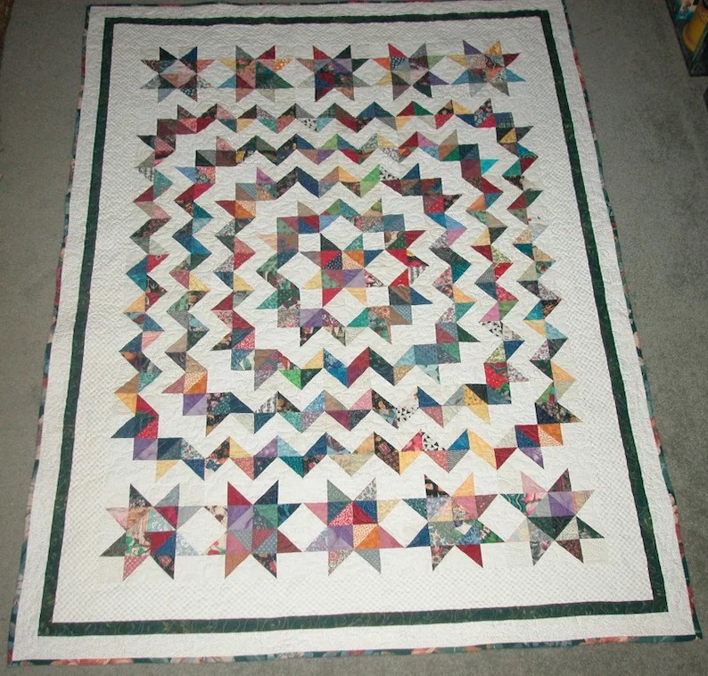 Carpenter Star Scrappy Quilt Pattern