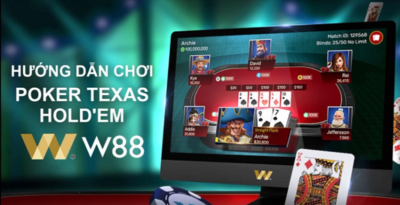 Bàn chơi Poker Texas W88