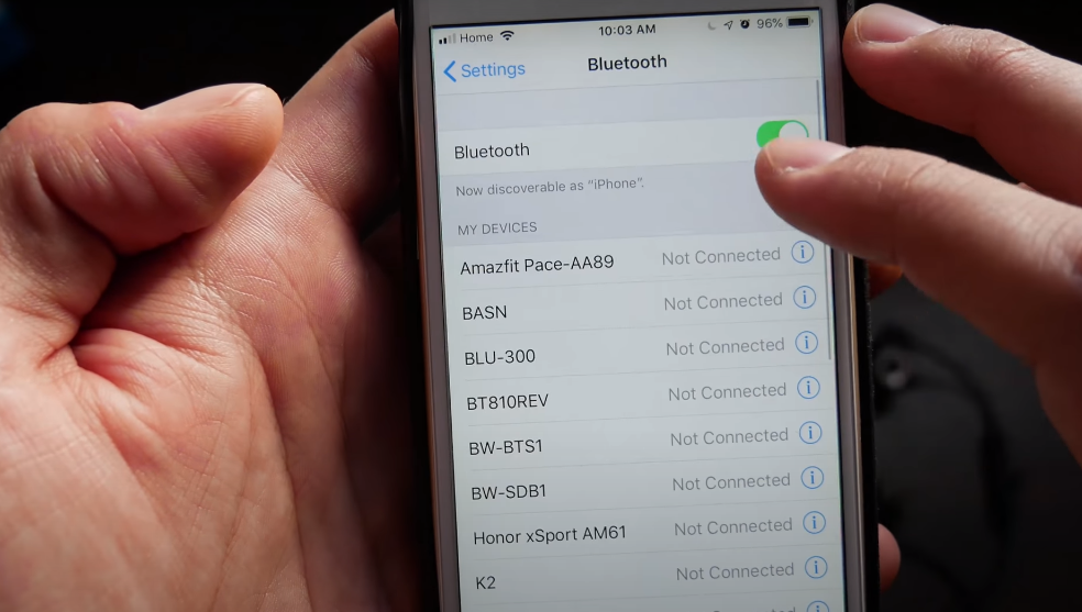 How to Pair Blackweb Headphones with iPhone - Step 3: Turn On Bluetooth - Headphonetic.com