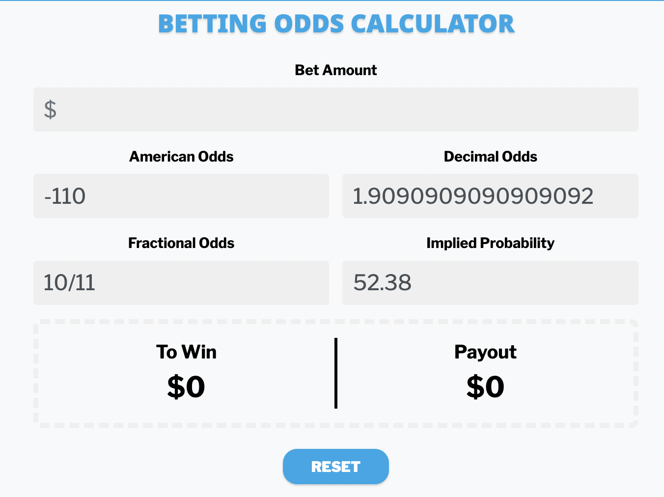 Betting Calculator
