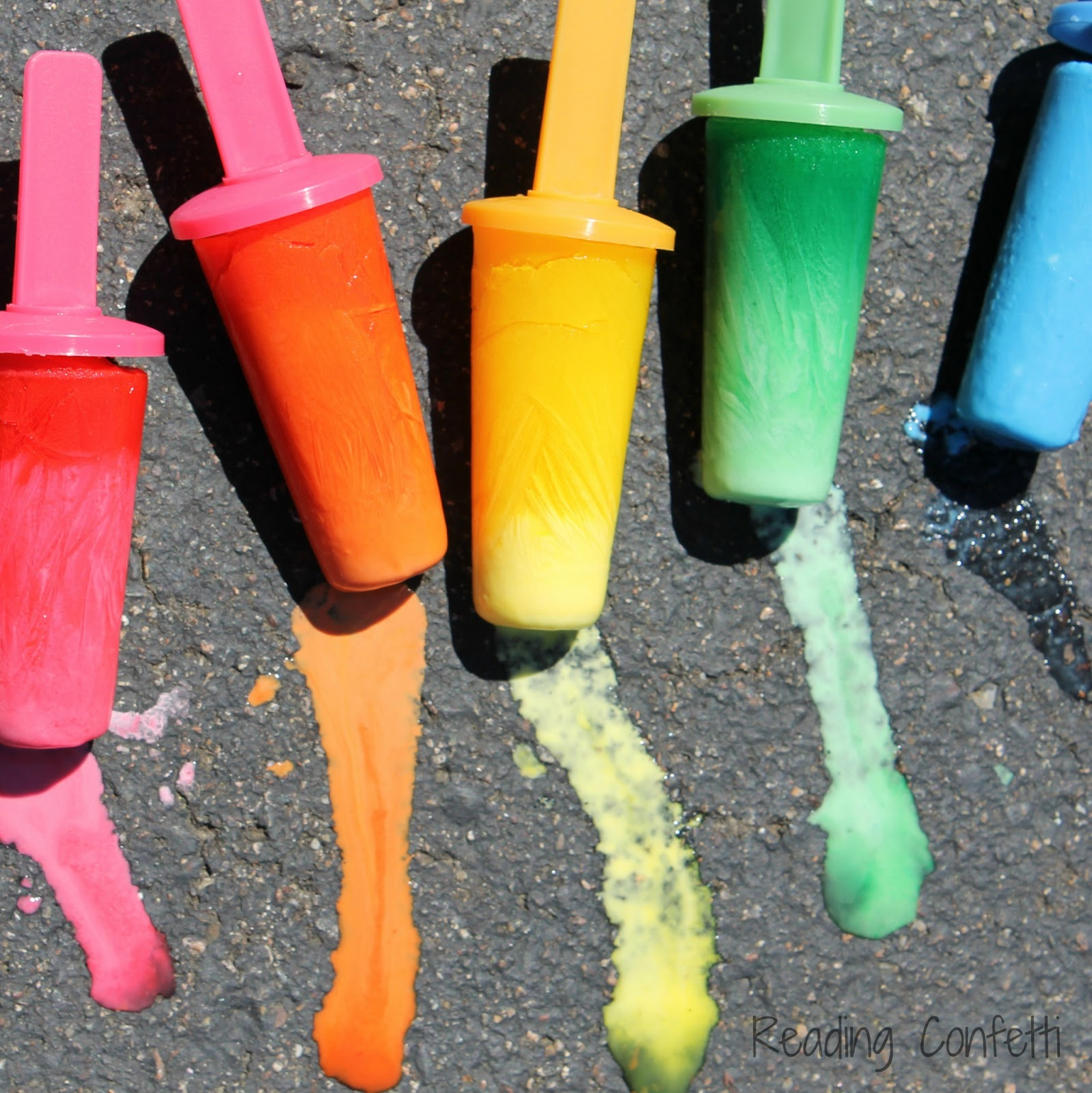 30 Outdoor Arts and Crafts for Kids: Popsicle Chalk 