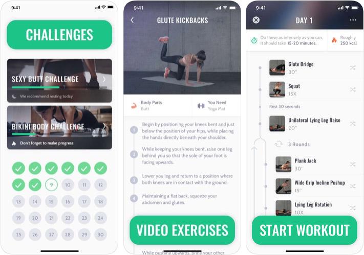 30 Day Fitness Challenge iPhone and iPad App Screeenshot