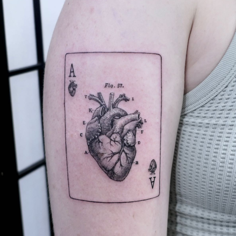 Card’s Anatomical Heart Tattoos