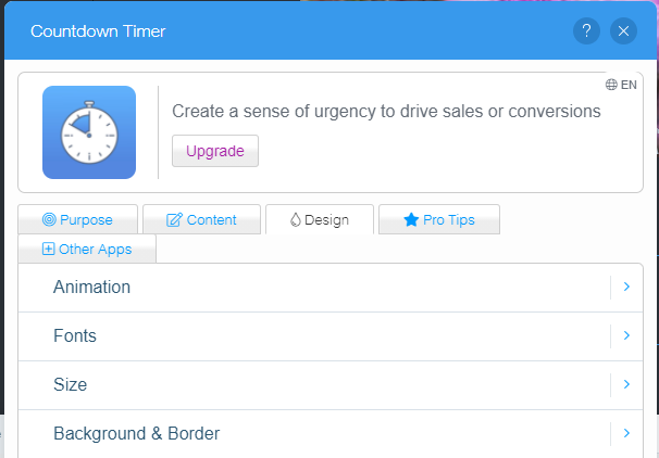 Urgency Countdown Timer, Wix App Market